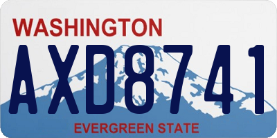 WA license plate AXD8741
