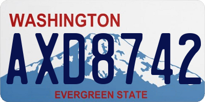 WA license plate AXD8742