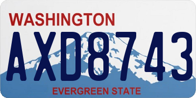 WA license plate AXD8743
