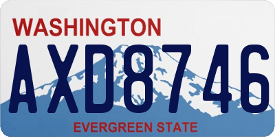 WA license plate AXD8746