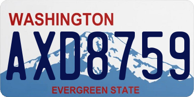 WA license plate AXD8759