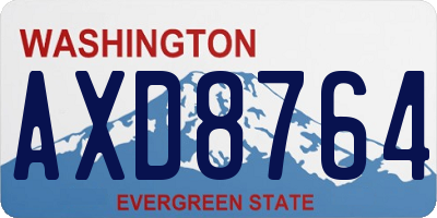 WA license plate AXD8764