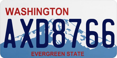 WA license plate AXD8766
