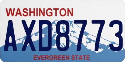 WA license plate AXD8773