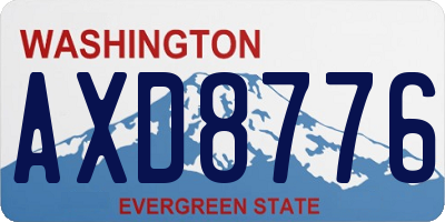 WA license plate AXD8776
