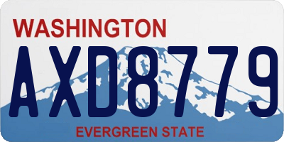 WA license plate AXD8779