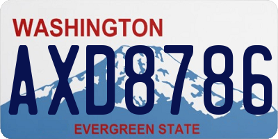 WA license plate AXD8786