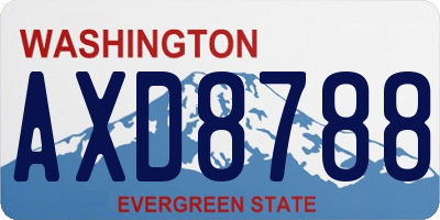 WA license plate AXD8788