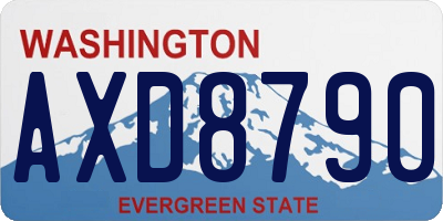 WA license plate AXD8790