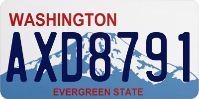 WA license plate AXD8791