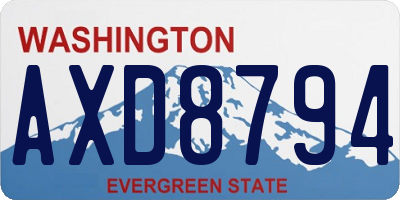 WA license plate AXD8794