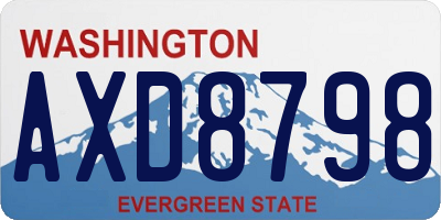 WA license plate AXD8798