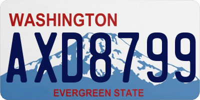 WA license plate AXD8799