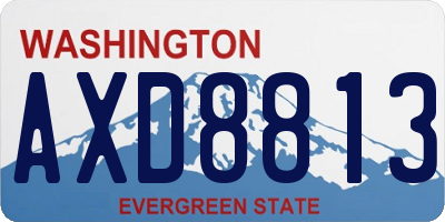 WA license plate AXD8813