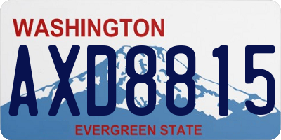WA license plate AXD8815