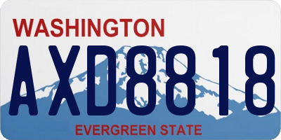 WA license plate AXD8818