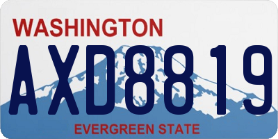 WA license plate AXD8819