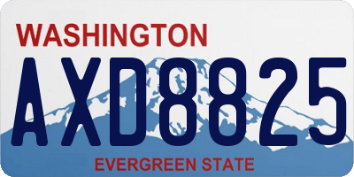 WA license plate AXD8825