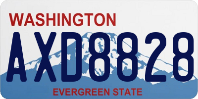 WA license plate AXD8828