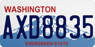 WA license plate AXD8835