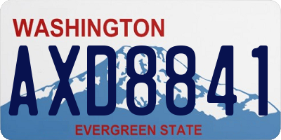 WA license plate AXD8841