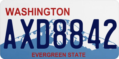 WA license plate AXD8842