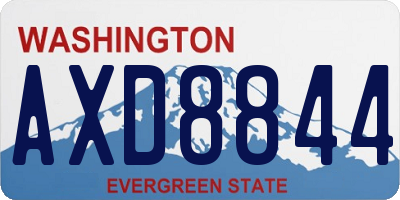 WA license plate AXD8844