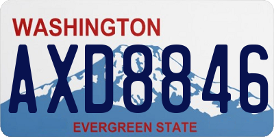 WA license plate AXD8846