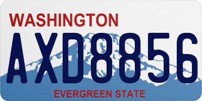 WA license plate AXD8856