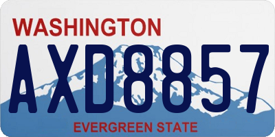 WA license plate AXD8857