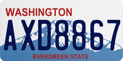 WA license plate AXD8867