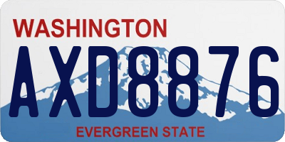 WA license plate AXD8876