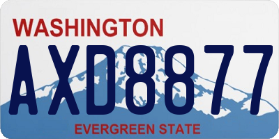 WA license plate AXD8877