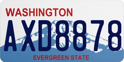 WA license plate AXD8878