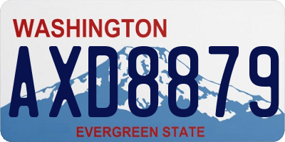 WA license plate AXD8879