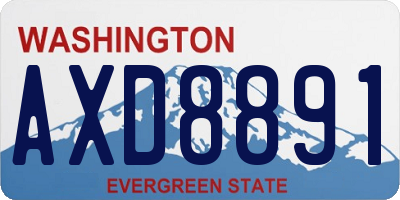 WA license plate AXD8891