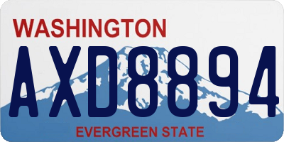 WA license plate AXD8894
