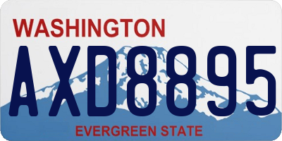 WA license plate AXD8895