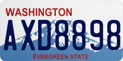 WA license plate AXD8898