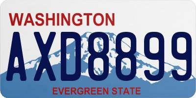 WA license plate AXD8899