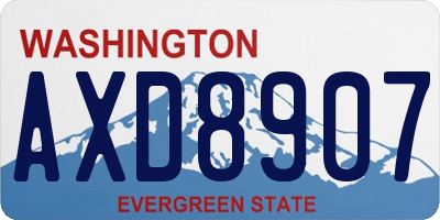 WA license plate AXD8907