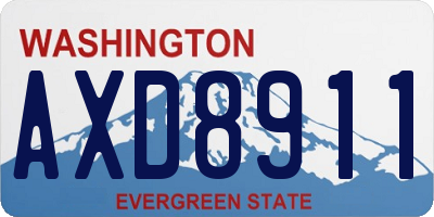 WA license plate AXD8911
