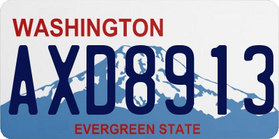 WA license plate AXD8913