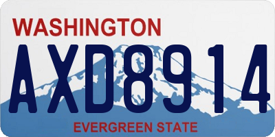WA license plate AXD8914