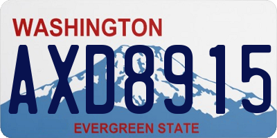 WA license plate AXD8915