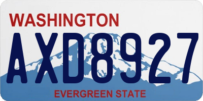 WA license plate AXD8927