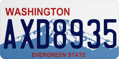 WA license plate AXD8935