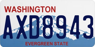 WA license plate AXD8943