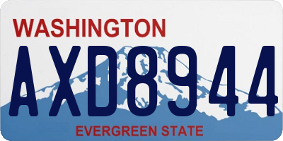 WA license plate AXD8944