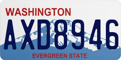 WA license plate AXD8946